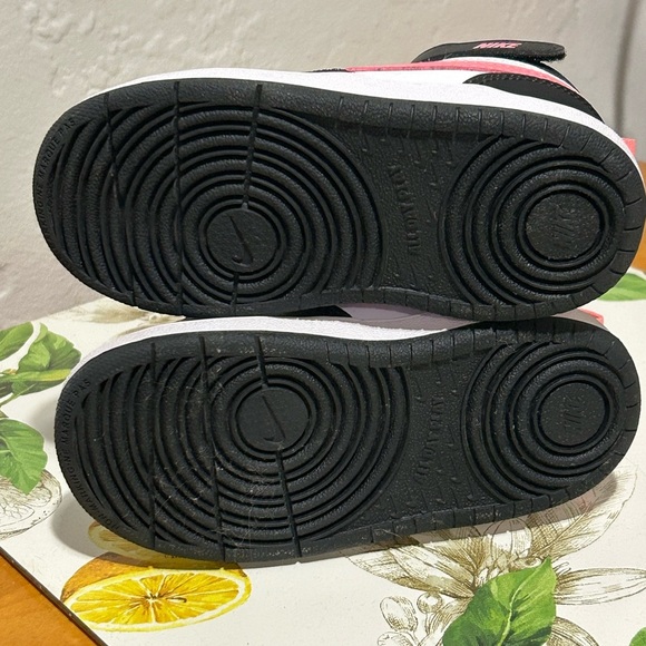 Nike Court Borough Mid 2 Black and Pink Sneakers - Picture 8 of 9